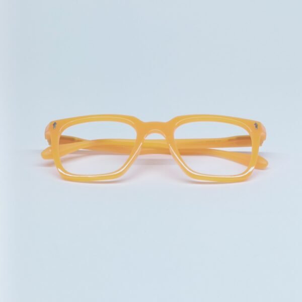 Premium Orange Square Eyeglass Frame | Stylish & Trendy Unisex Eyewear