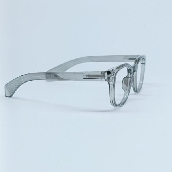 Premium Translucent Grey Square Eyeglass Frame | Stylish Unisex Eyewear