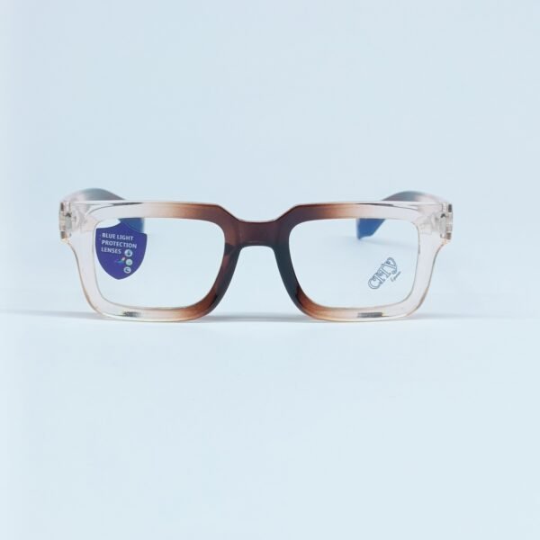 Premium Brown Crystal Square Eyeglass Frame | Stylish Unisex Frame